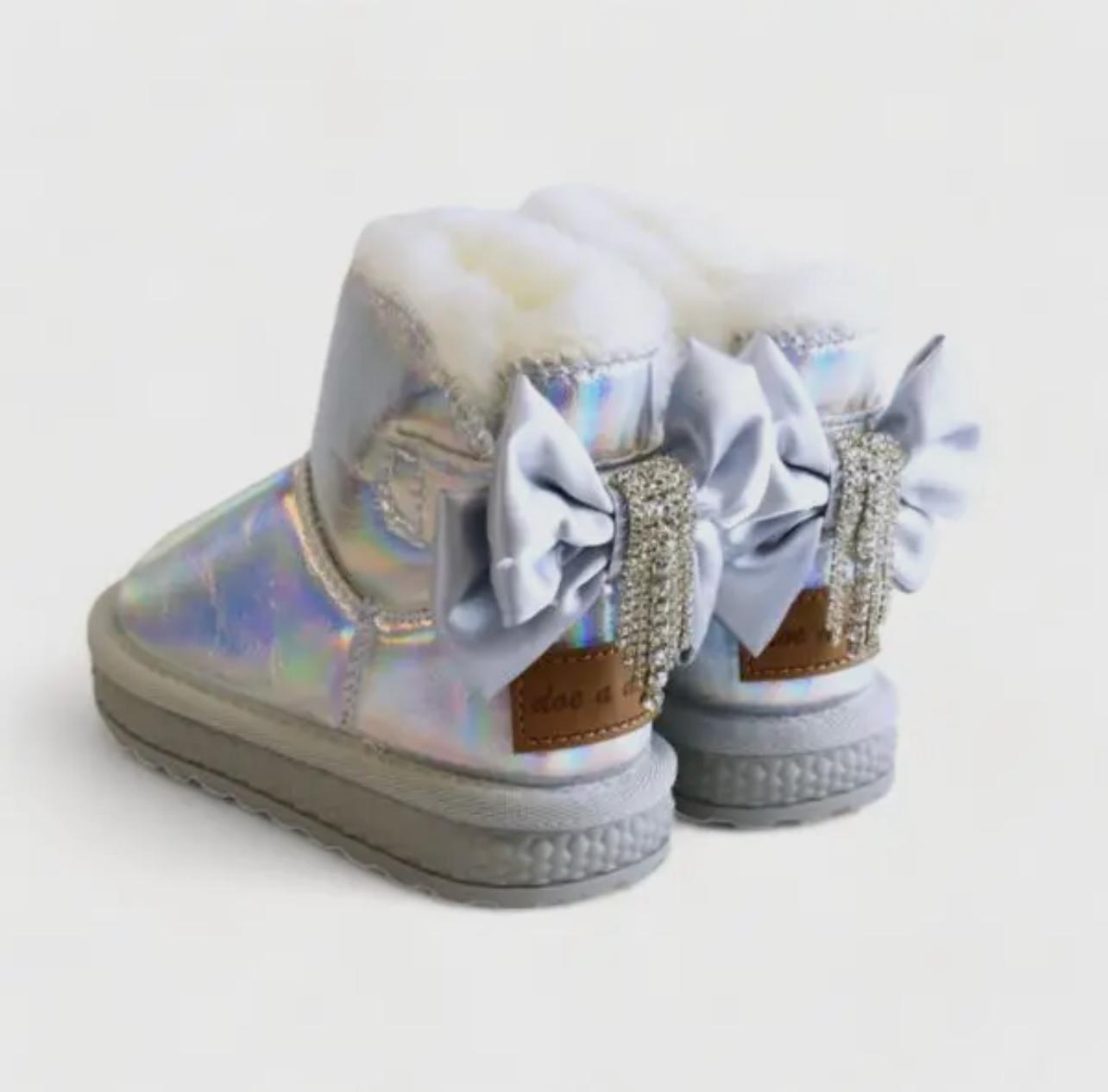 Silver Bow Boots