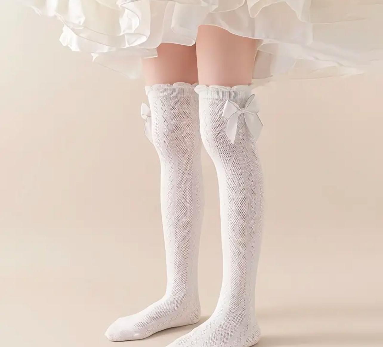 Girls Bow Knot Over The Knee Socks