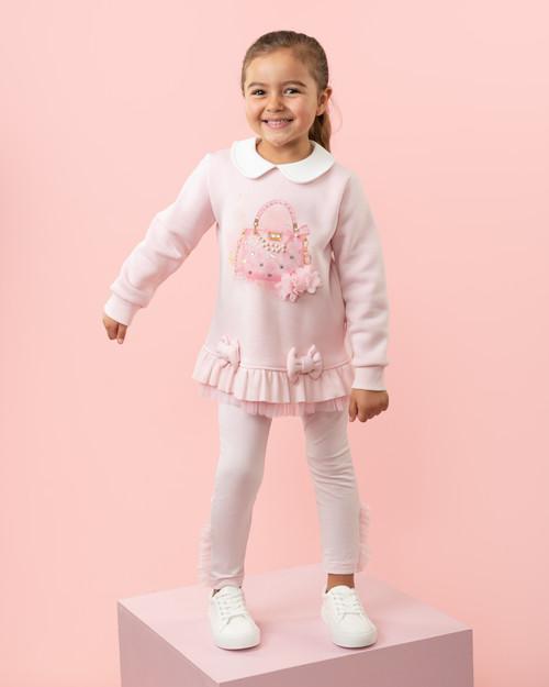 Girls Handbag Sweatsuit Set