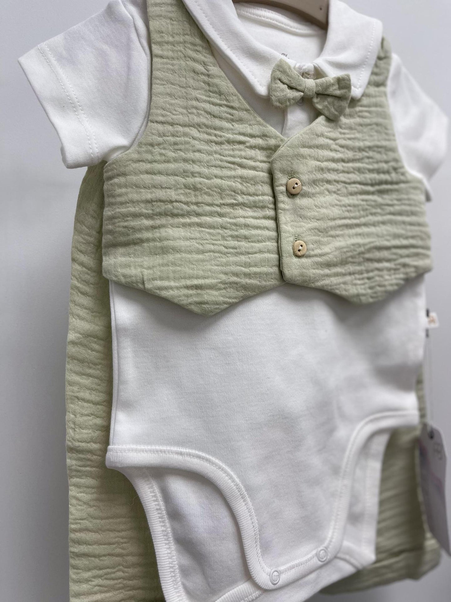 Baby Boy Outfit Pistachio Color Set