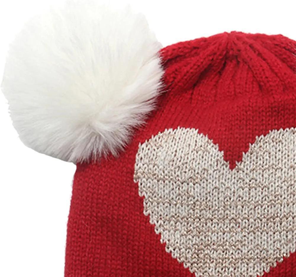 Heart Pom Pom Hat