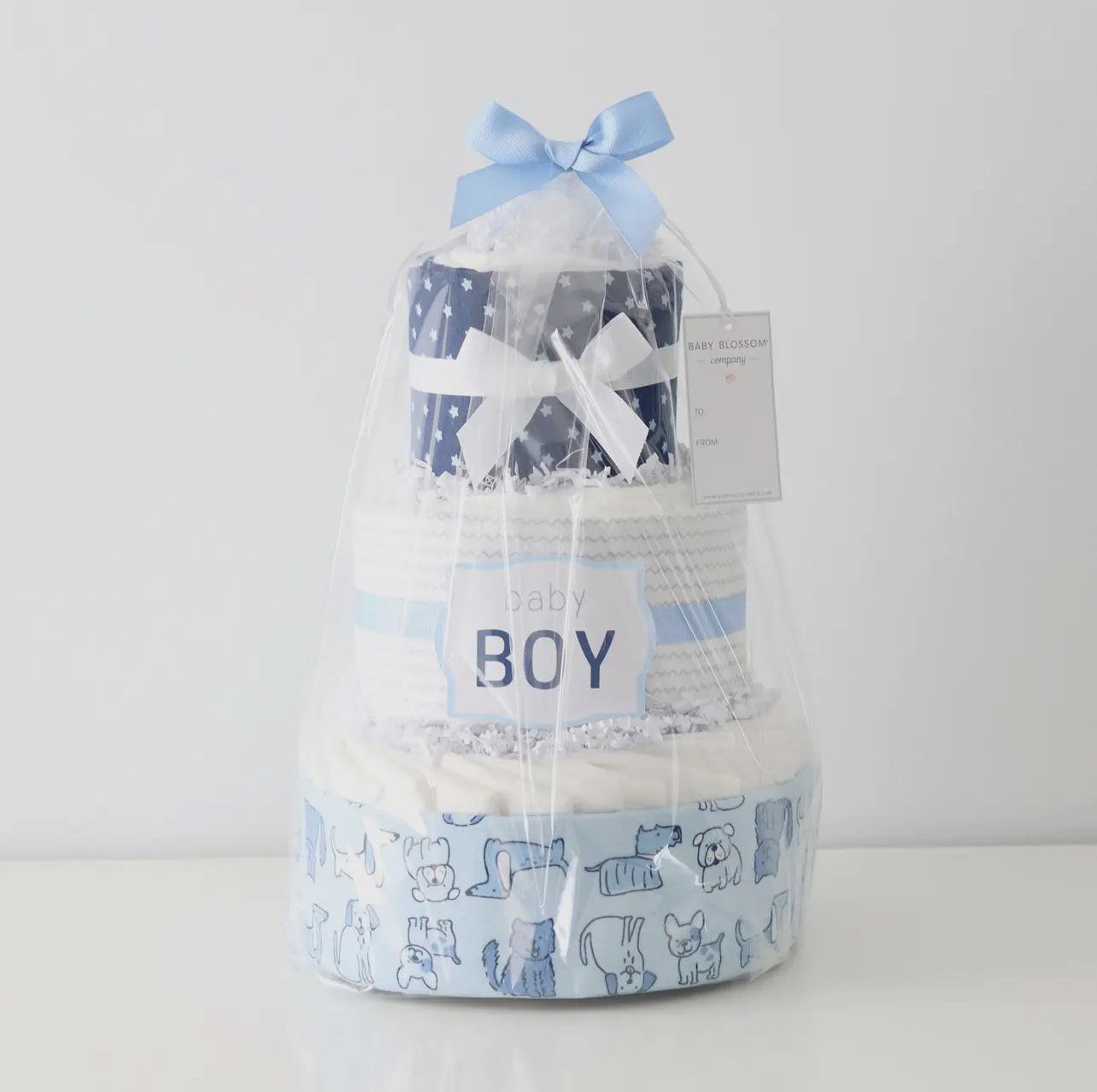 Baby Boy Diaper Cake Gift - Puppy