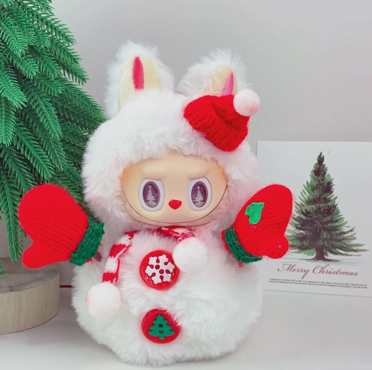Handmade Labubu Inspired Doll - Snowman