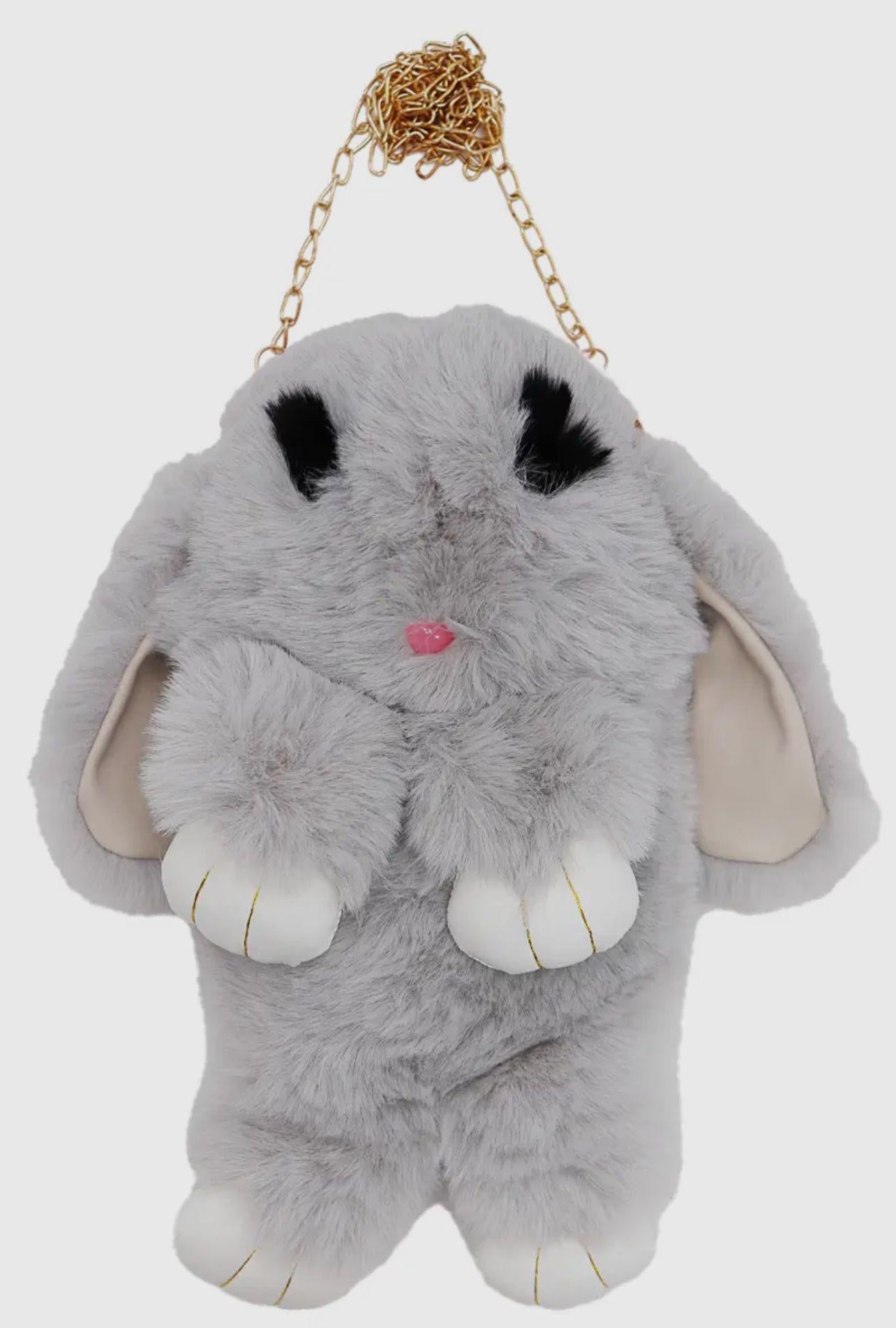 Grey Cute Bunny Backpack
