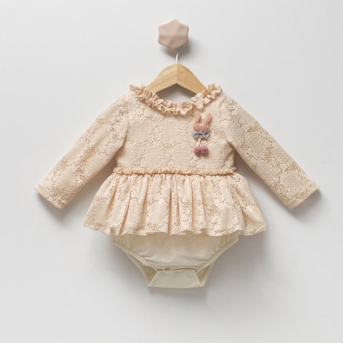Cumino Beige Lace Romper