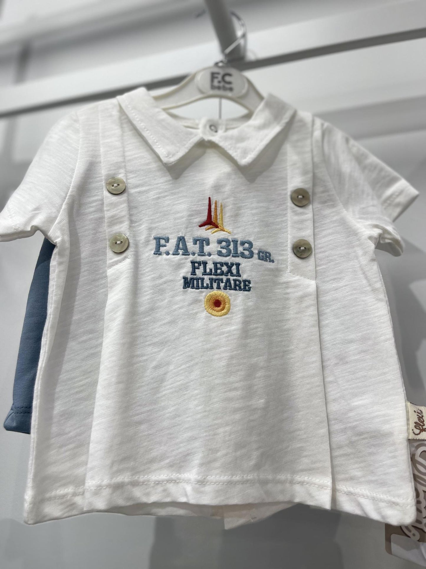 Flexi White Tshirt with Shorts Set