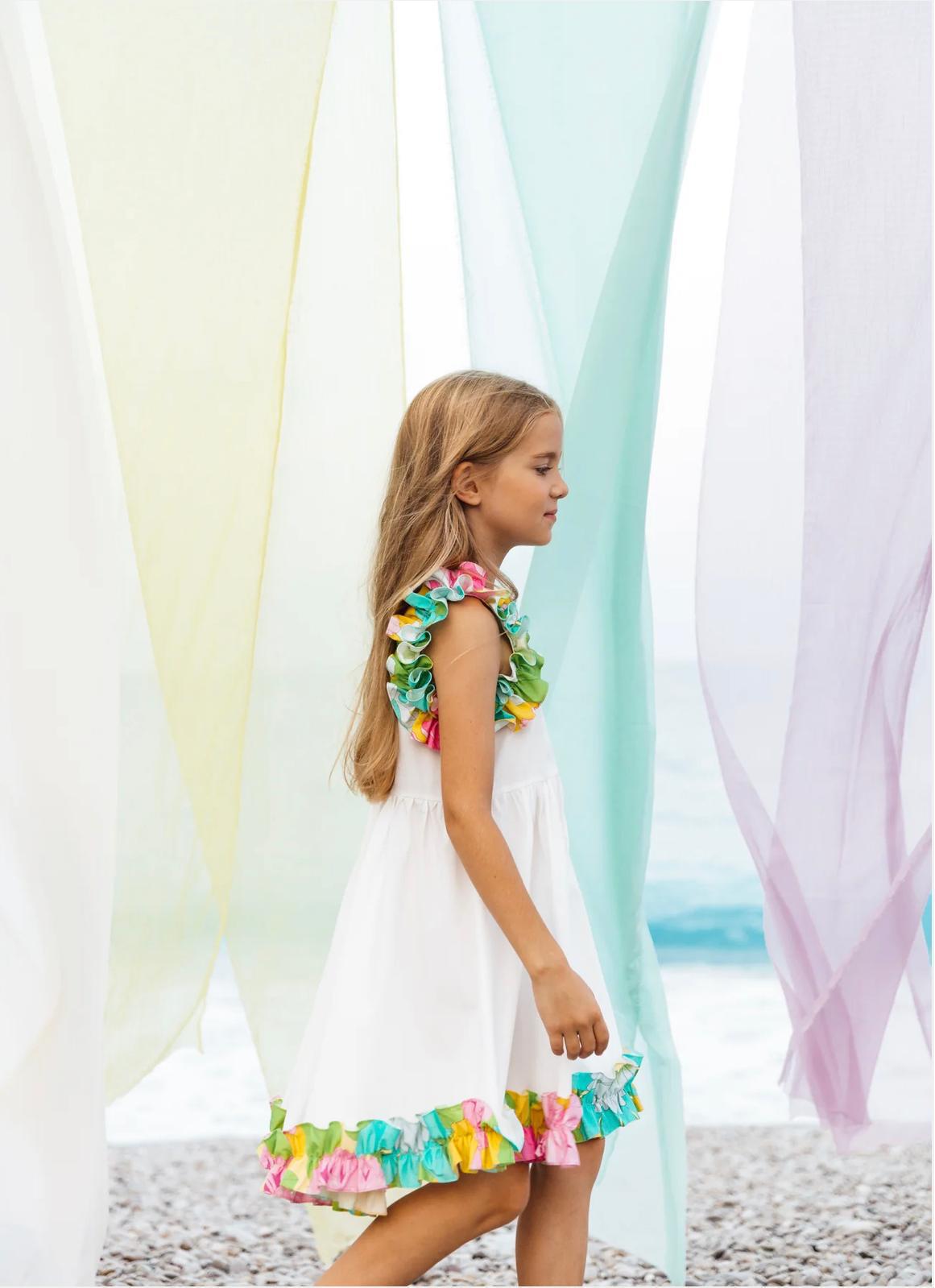 Sheshe Off White Floral Dress