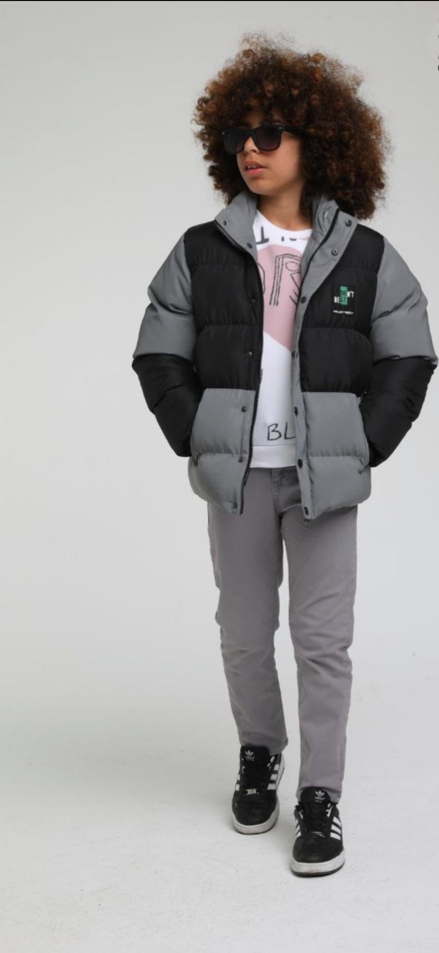 Grey Black Winter Jacket