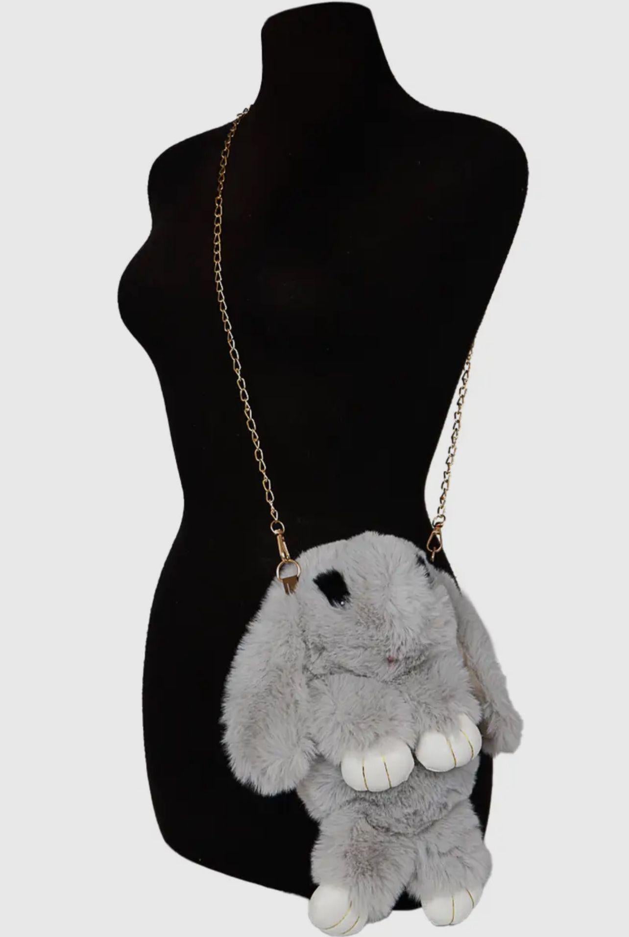 Grey Cute Bunny Backpack
