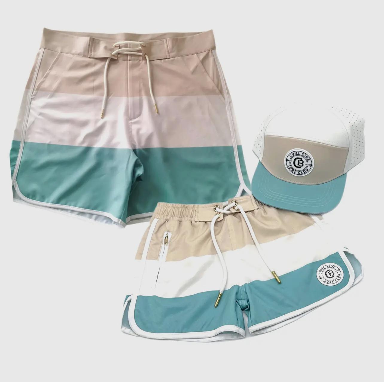 Tri Color Swim Trunks