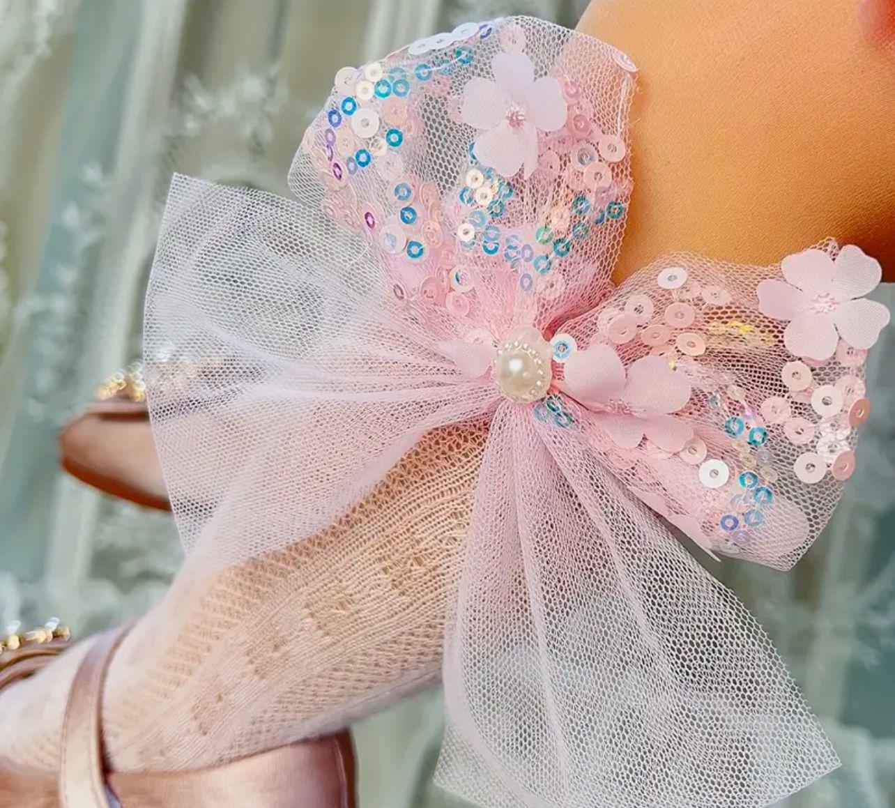 Girls Fashion High Socks with Bow