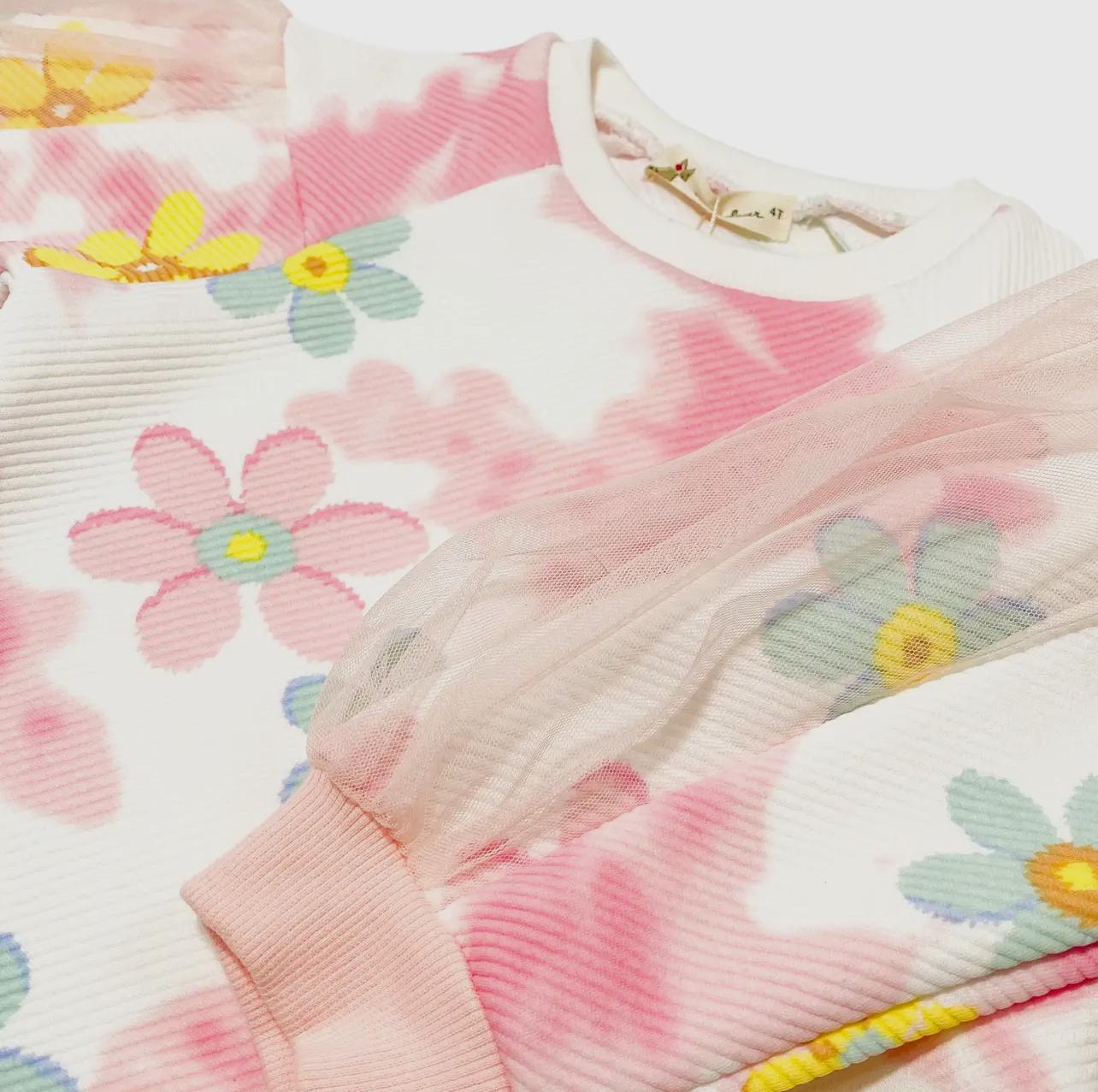 Floral Cloud Dye Sweat Dress