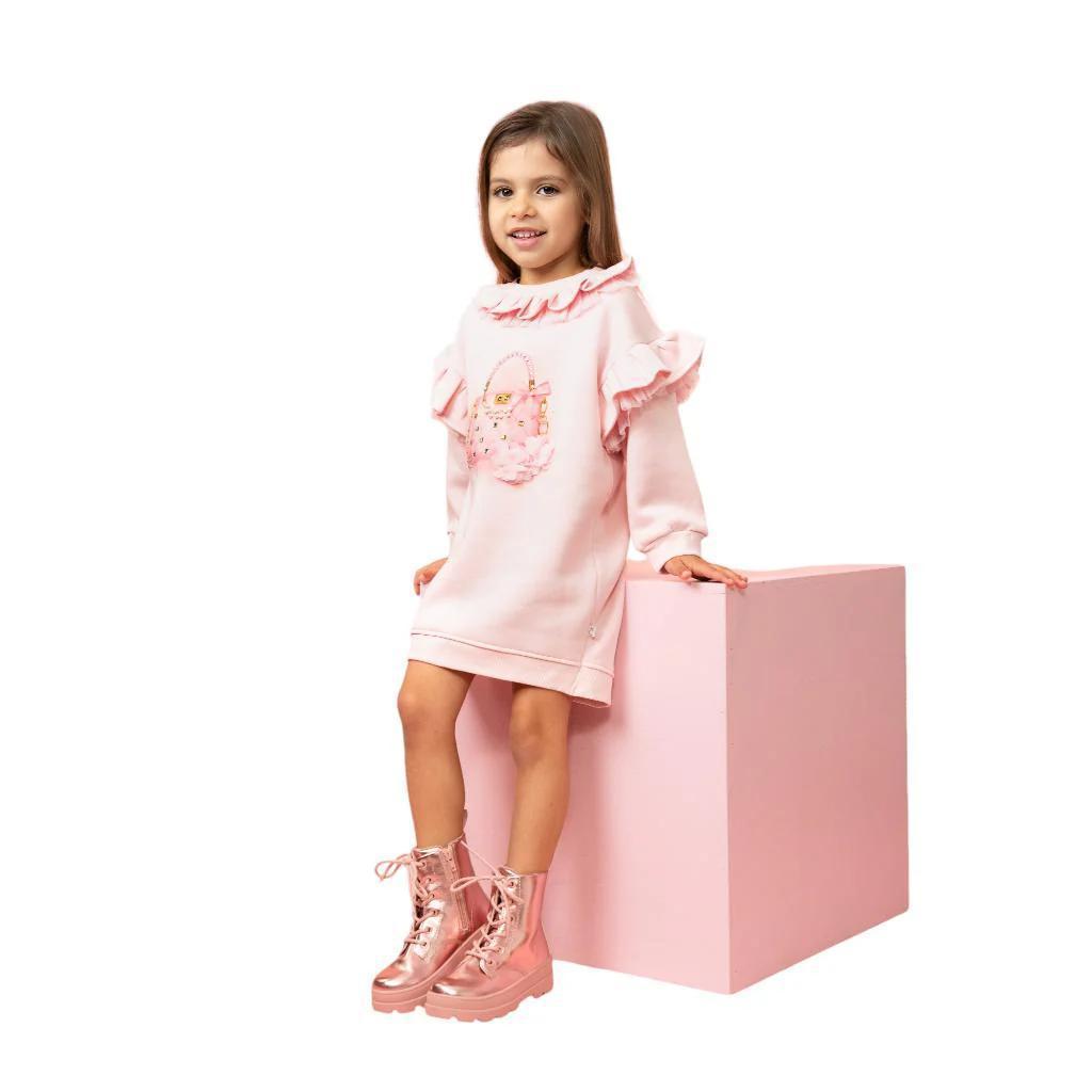 Girls Handbag Sweatshirt Dress