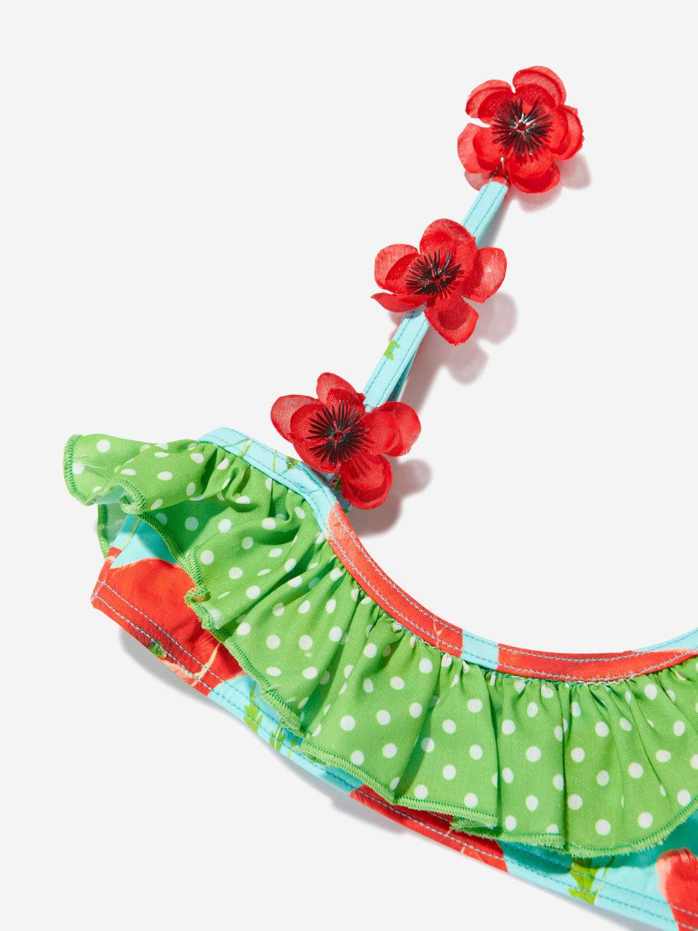 2 Piece Poppy Flower Swim