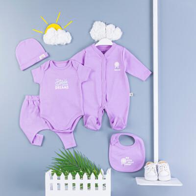 Purple 5 Piece Baby Set