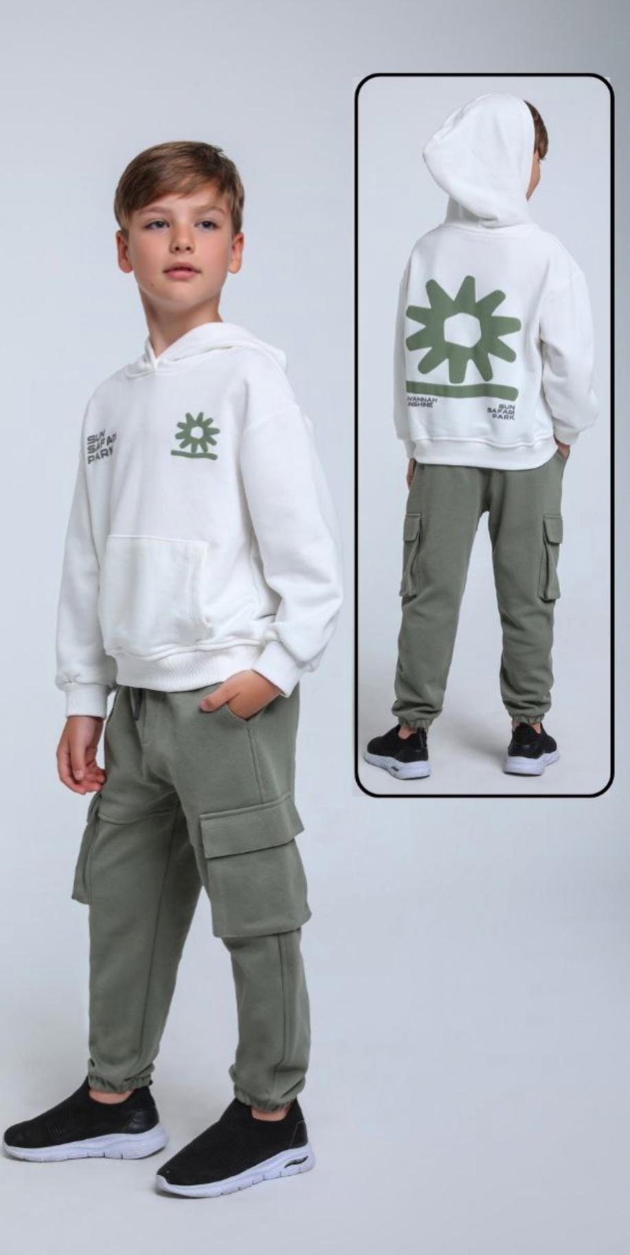 Khaki Jogger Cargo Pants