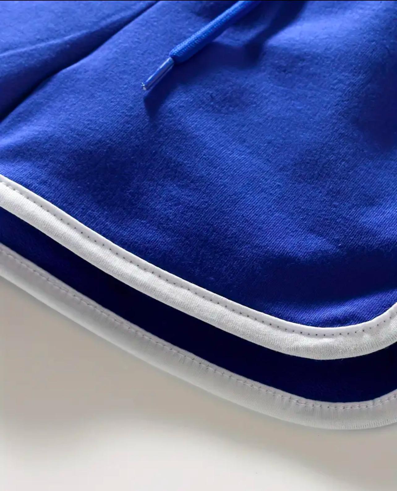 Boys Blue Cotton Sport Shorts