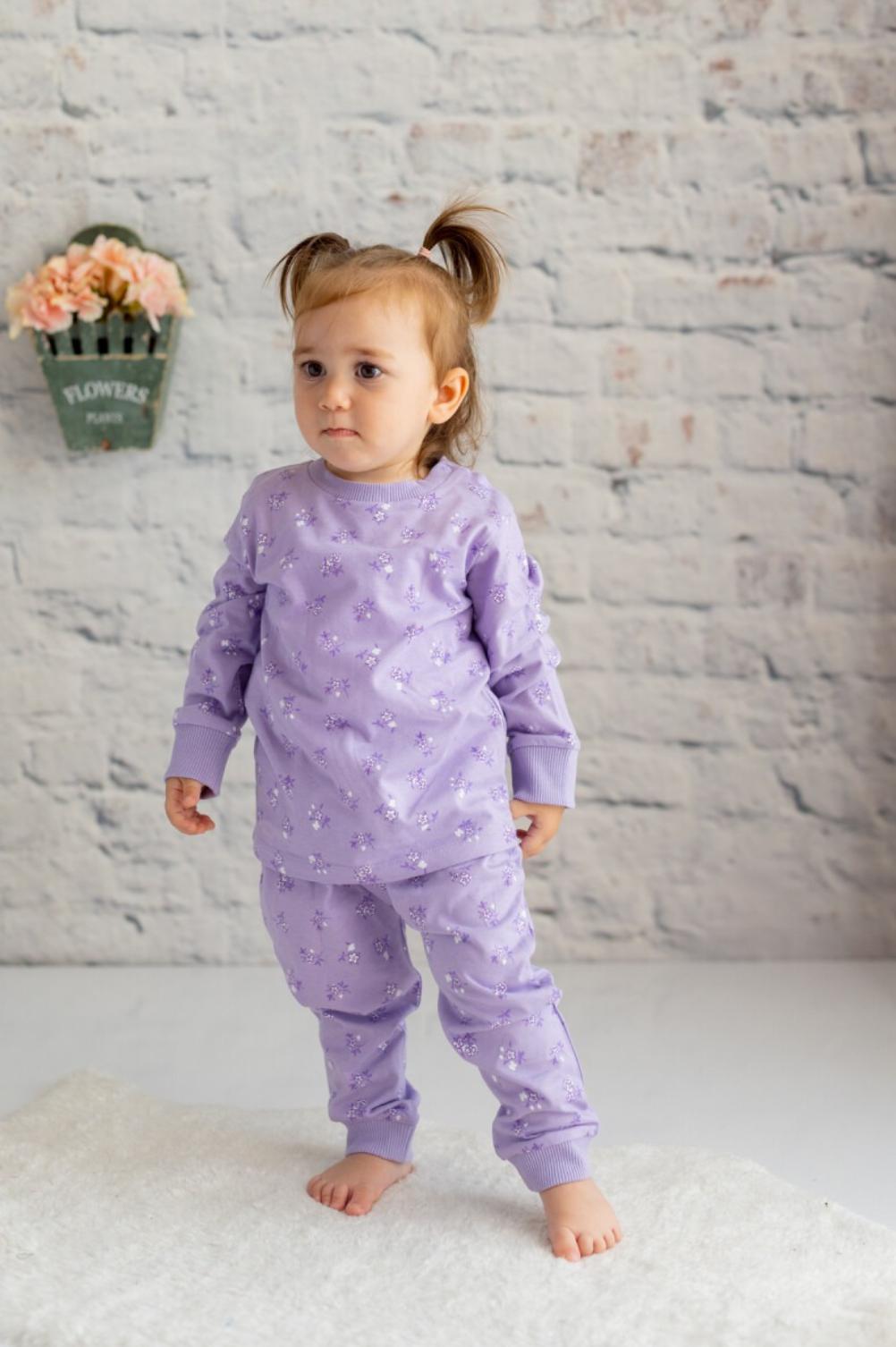 Purple Flower Baby Pajamas