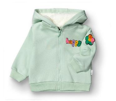 Mint Happy Zip Up Hoodie