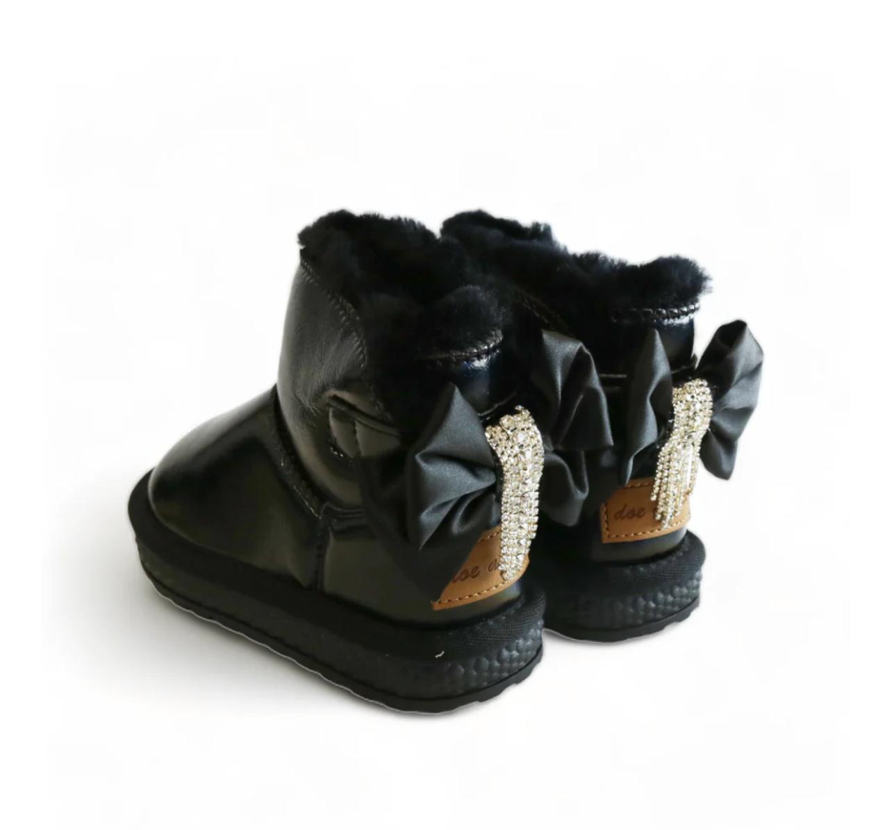 Black Bow Boots