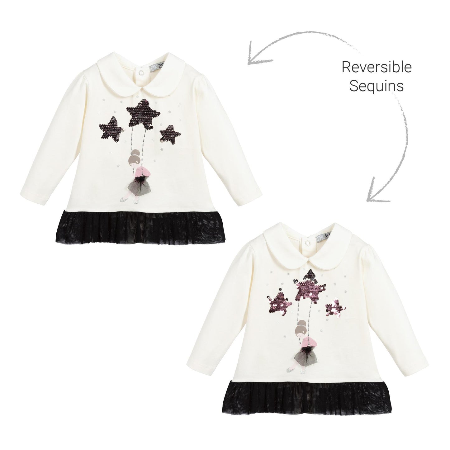 Long Sleeve top with Sequin Stars
