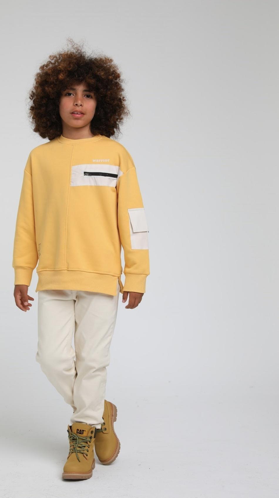 boys yellow sweatshirt