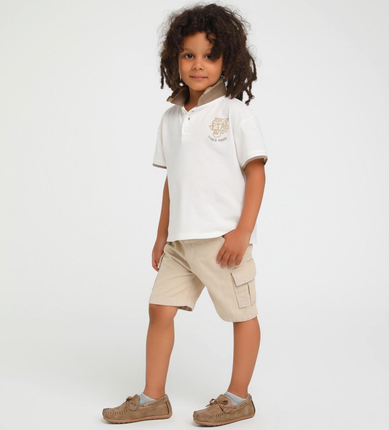 beige boy jean shorts
