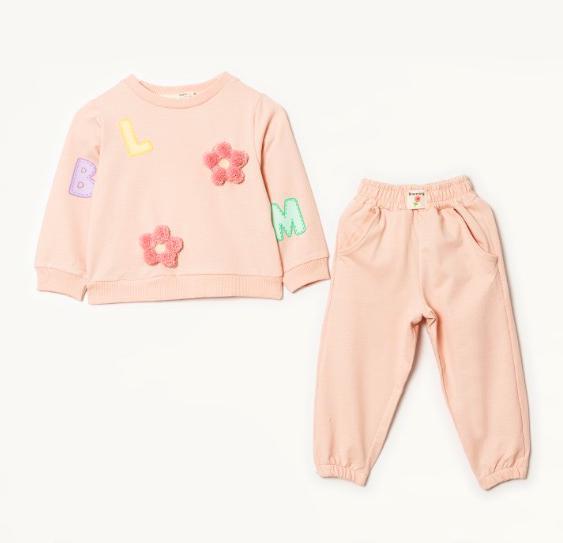 Flower Powder Girls Tracksuit
