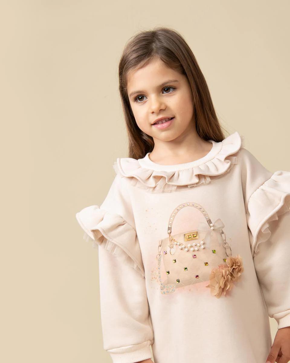 Girls Handbag Sweatshirt Dress