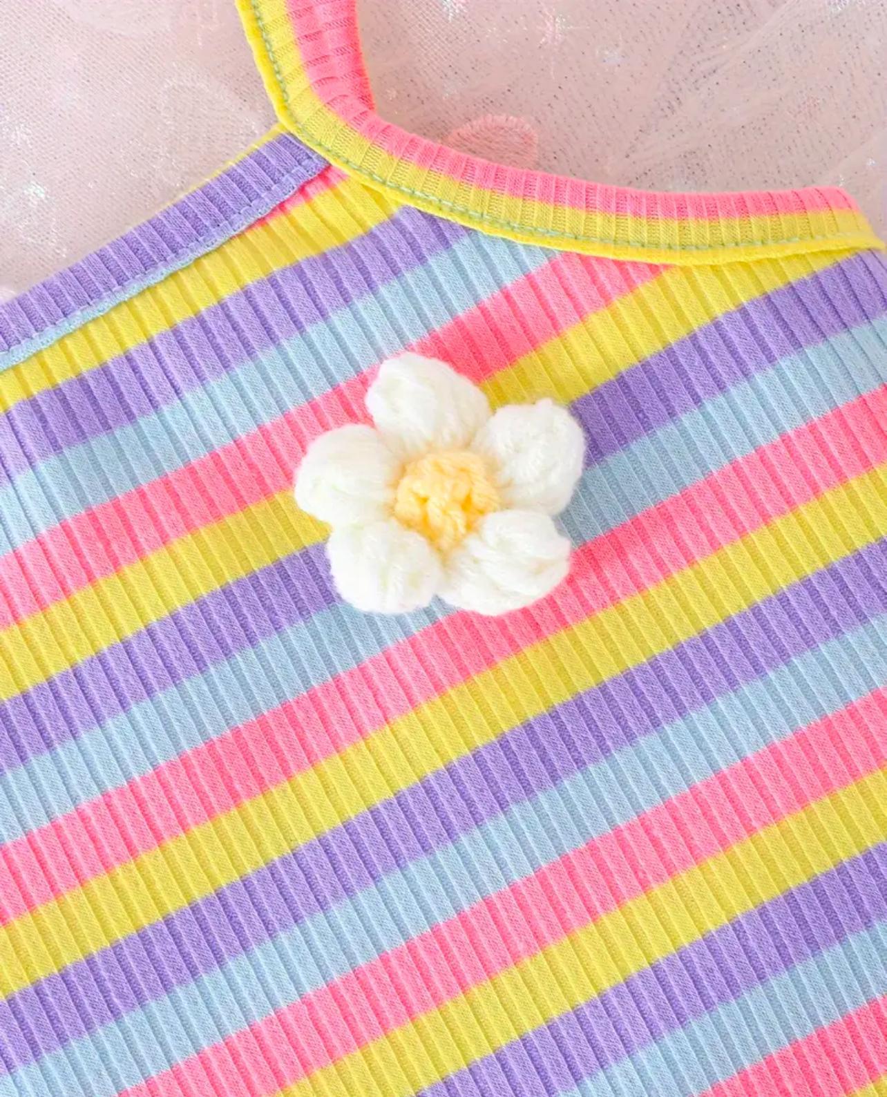 2 Piece Tank Top and Shorts Set Summer Outfit For Girls