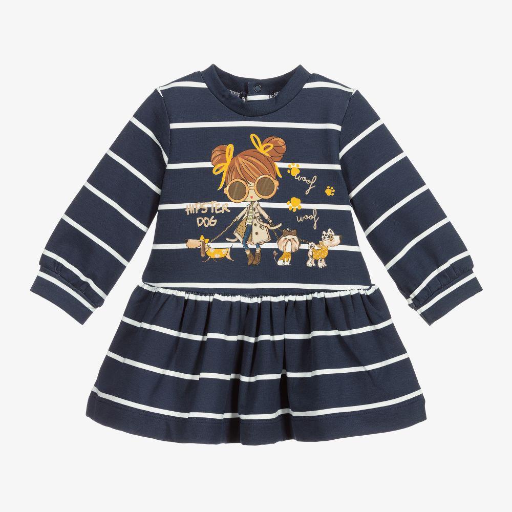 Mayoral Striped Blue Dress