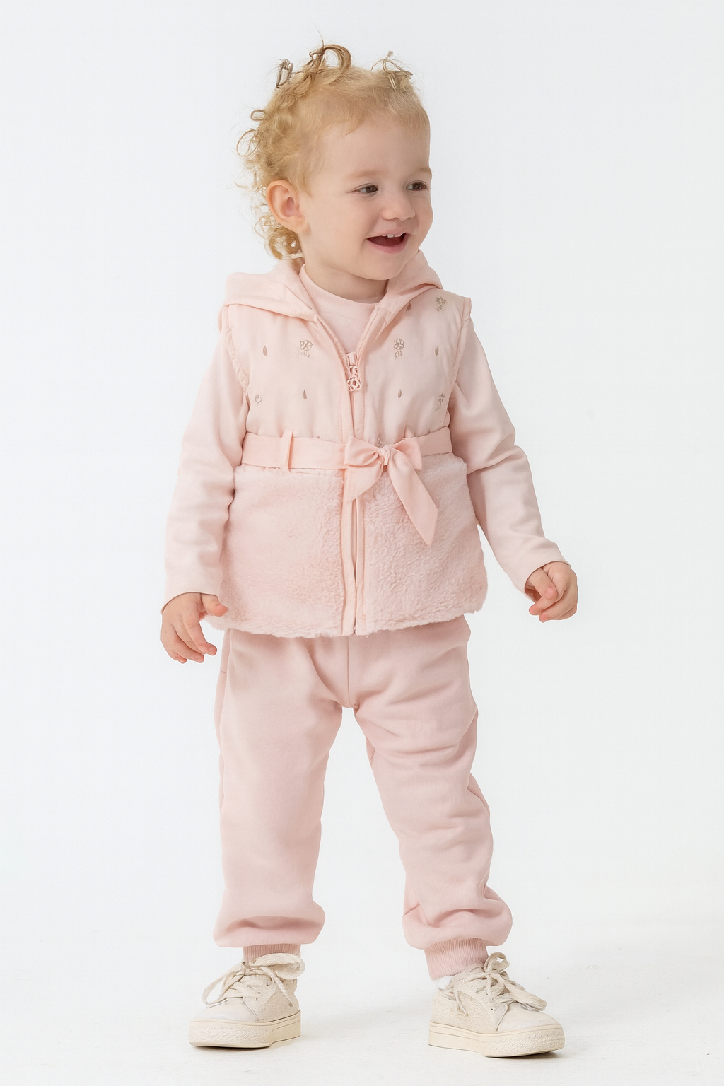 Moonstar - Powder Pink Girls Vest 3 Piece Set