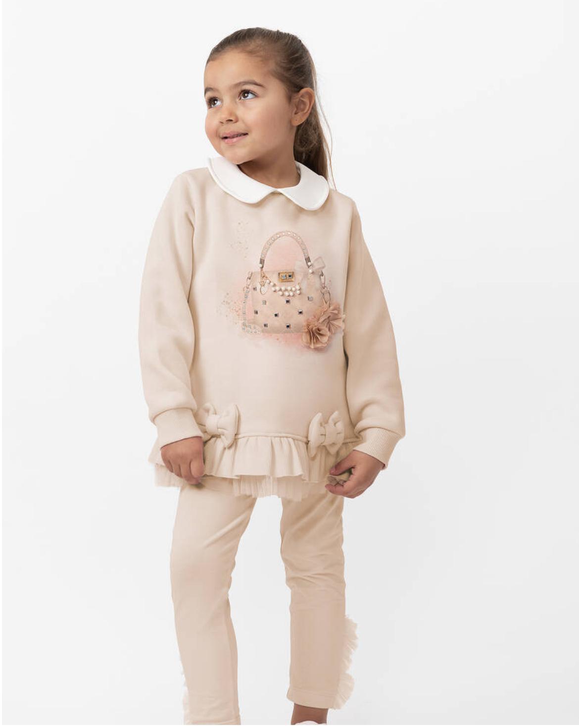 Girls Handbag Sweatsuit Set