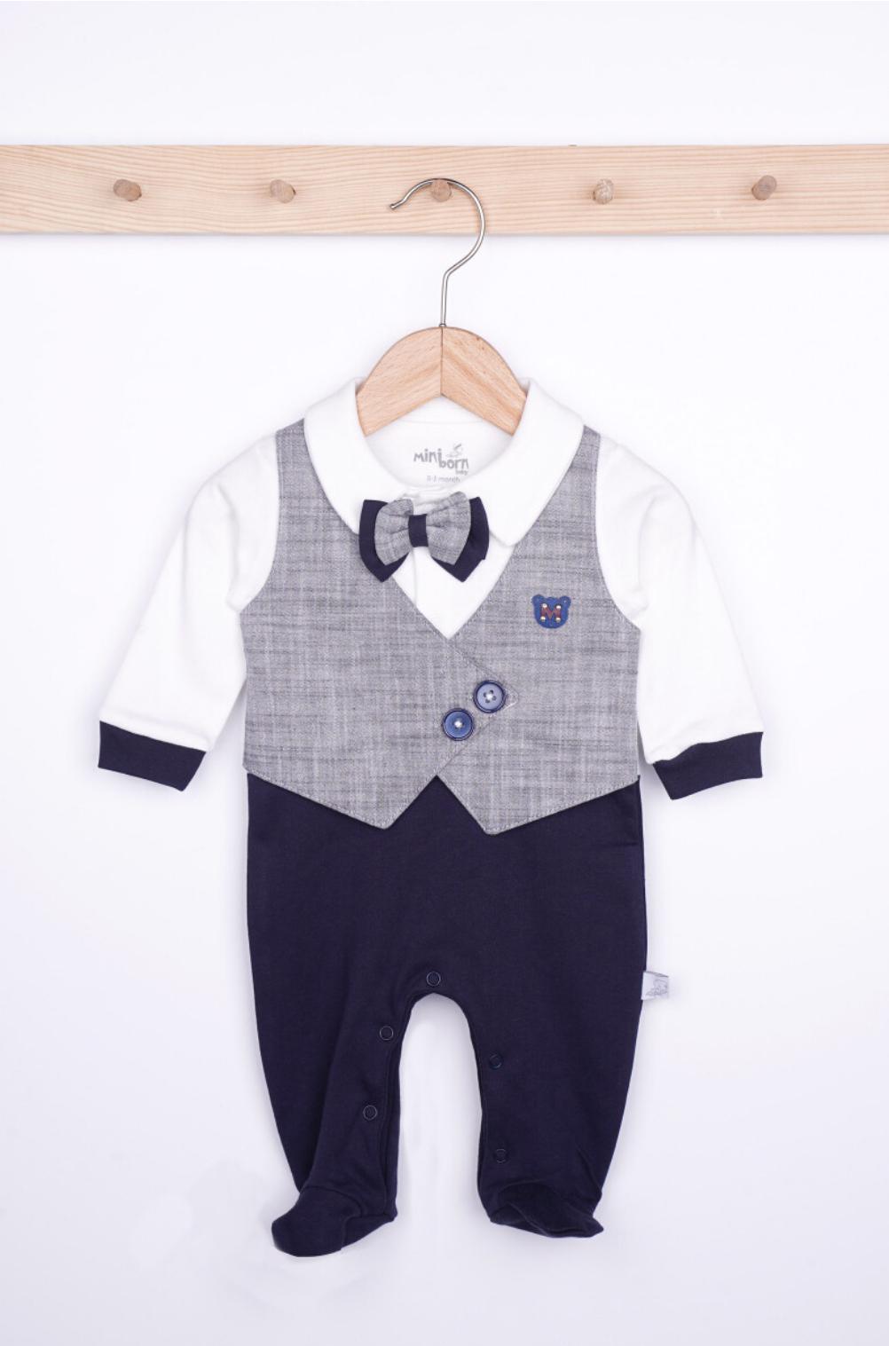 Miniborn Vest Bowtie Romper