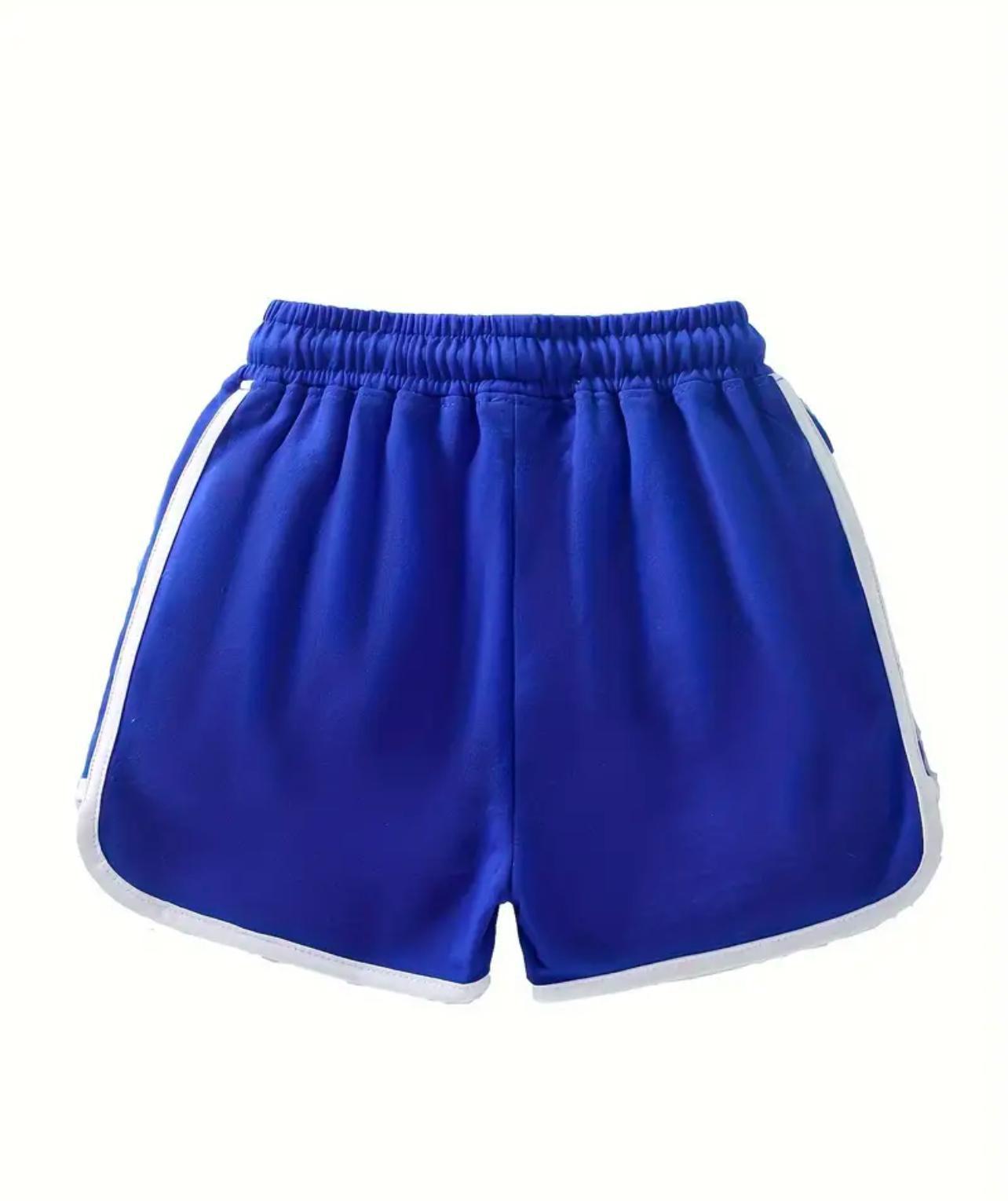 Boys Blue Cotton Sport Shorts