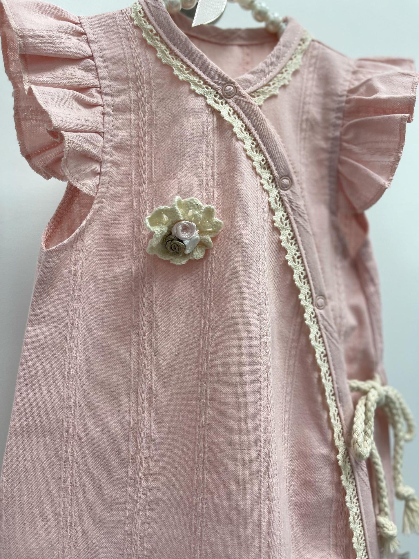 Cotton Pink Dusty Rose Romper