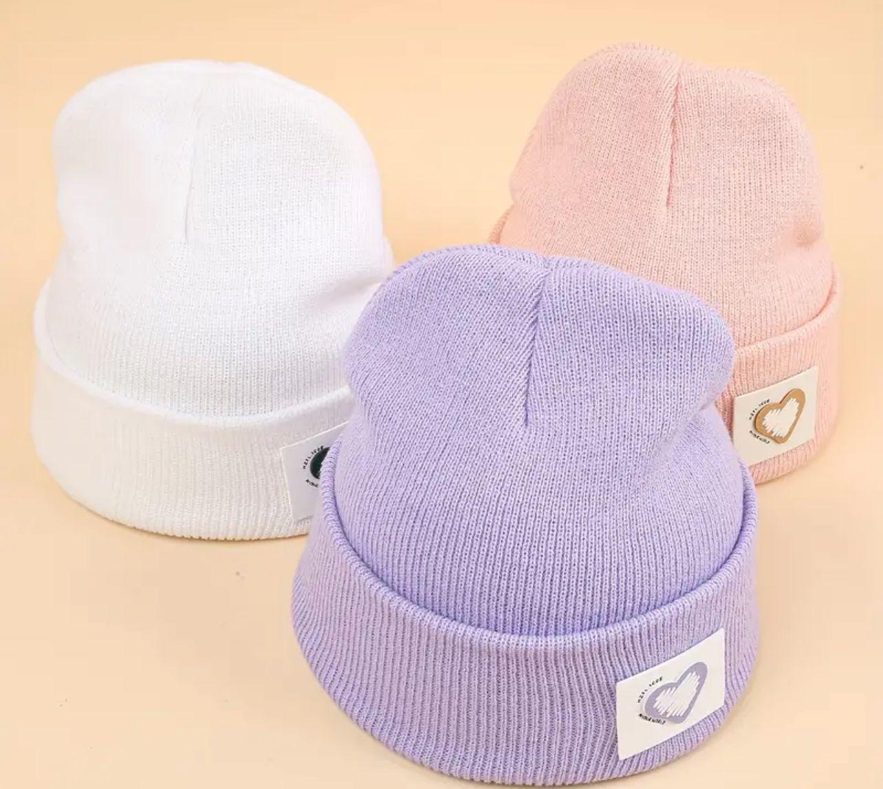 Knit Beanie with heart
