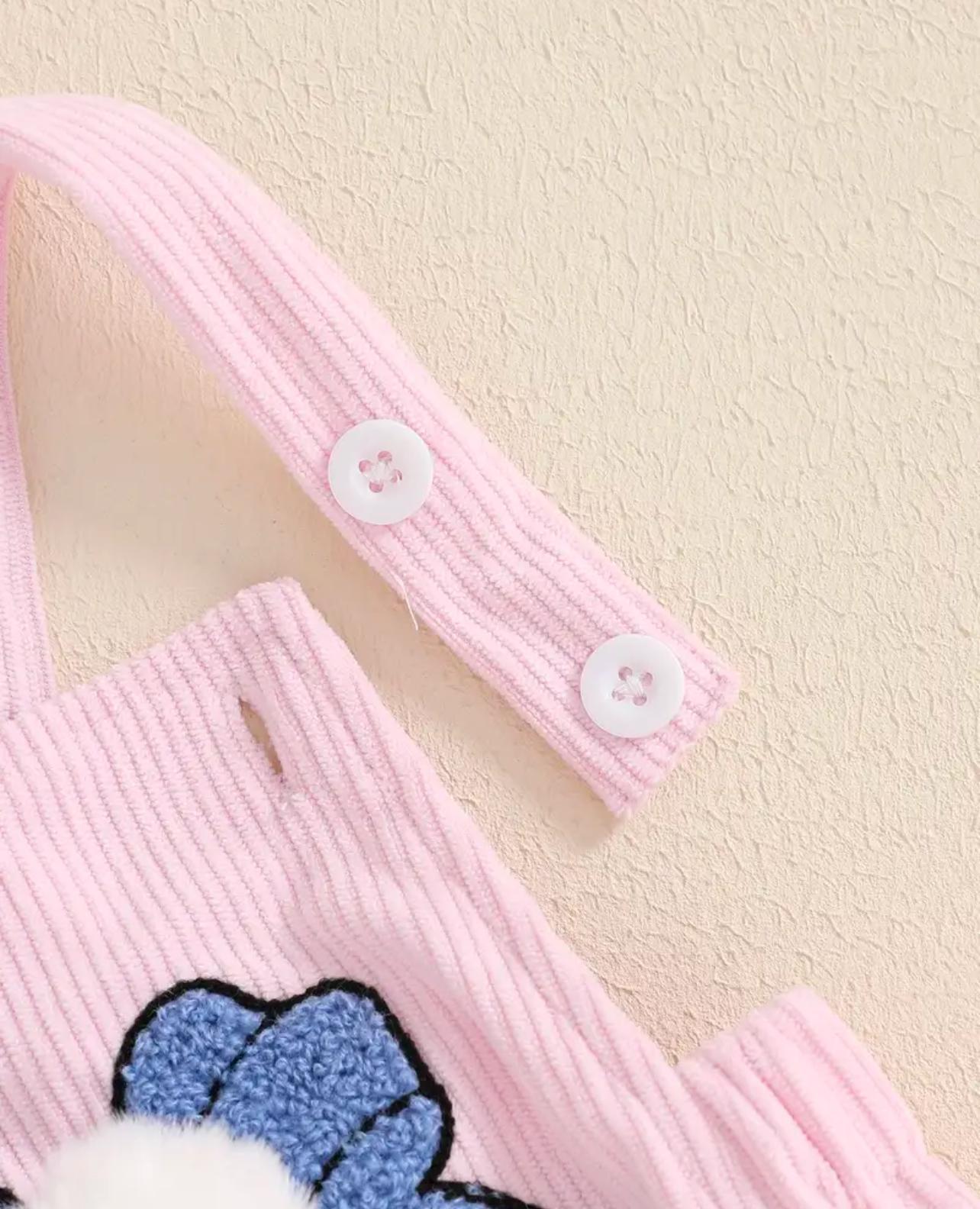 Baby Girl Pink Bunny Romper with Headband