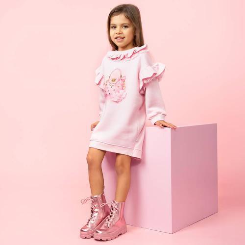 Girls Handbag Sweatshirt Dress