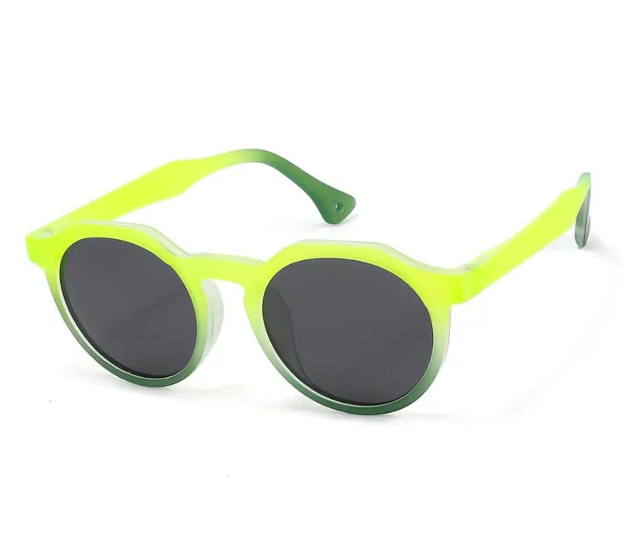 Neon Polygonal Oval Sunglasses