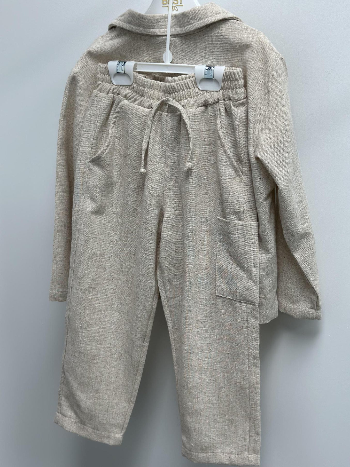 Linen 3 Piece Suit with Linen Pants and Cotton Tshirt