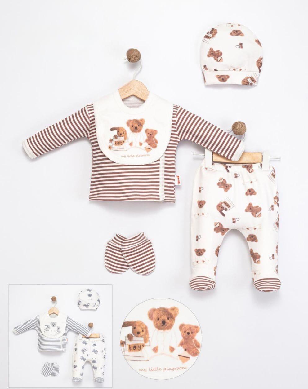 Brown Bears Boy 5 piece set