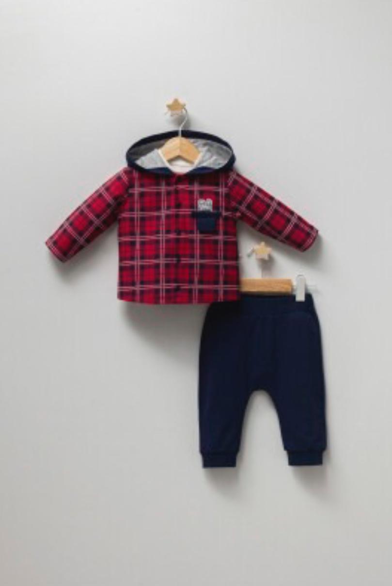 3 Piece Bunny In A Hat Set Red\green