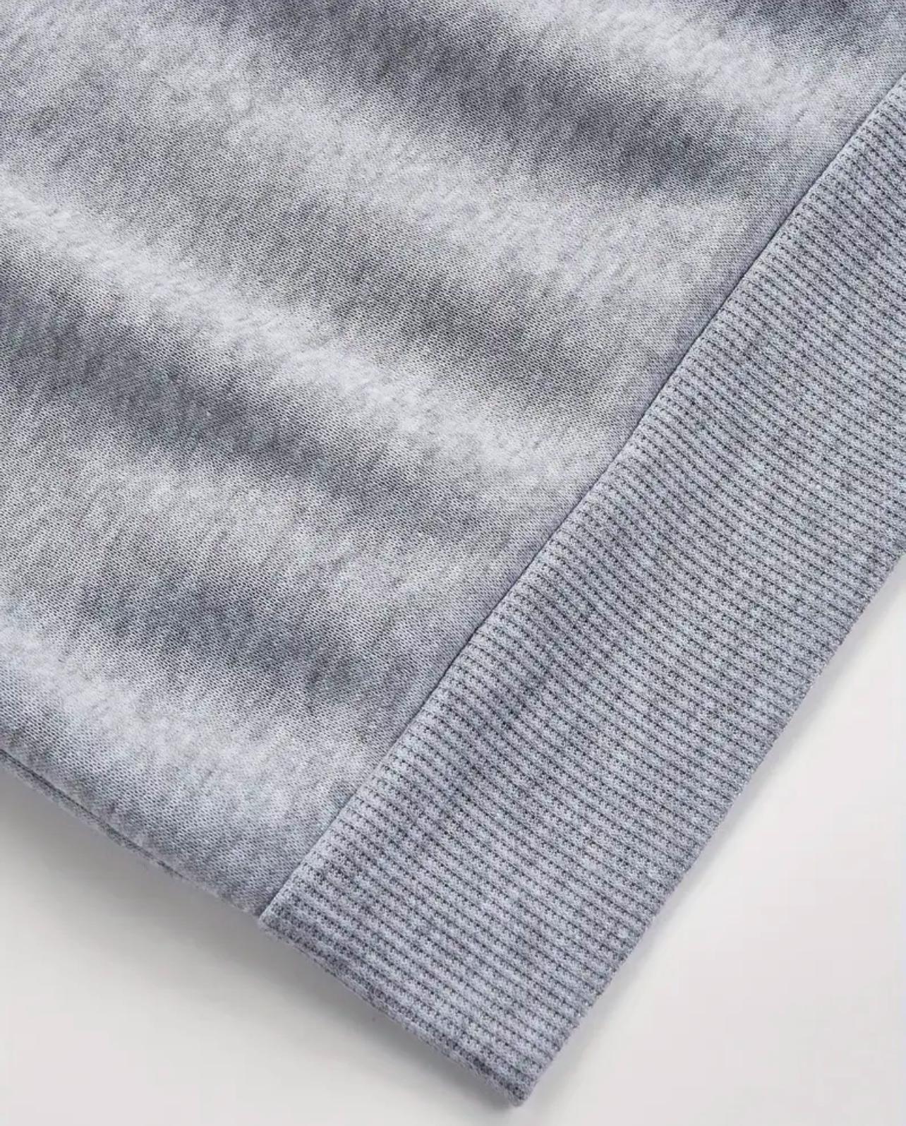 Grey Sweatshirt with Tiger Print