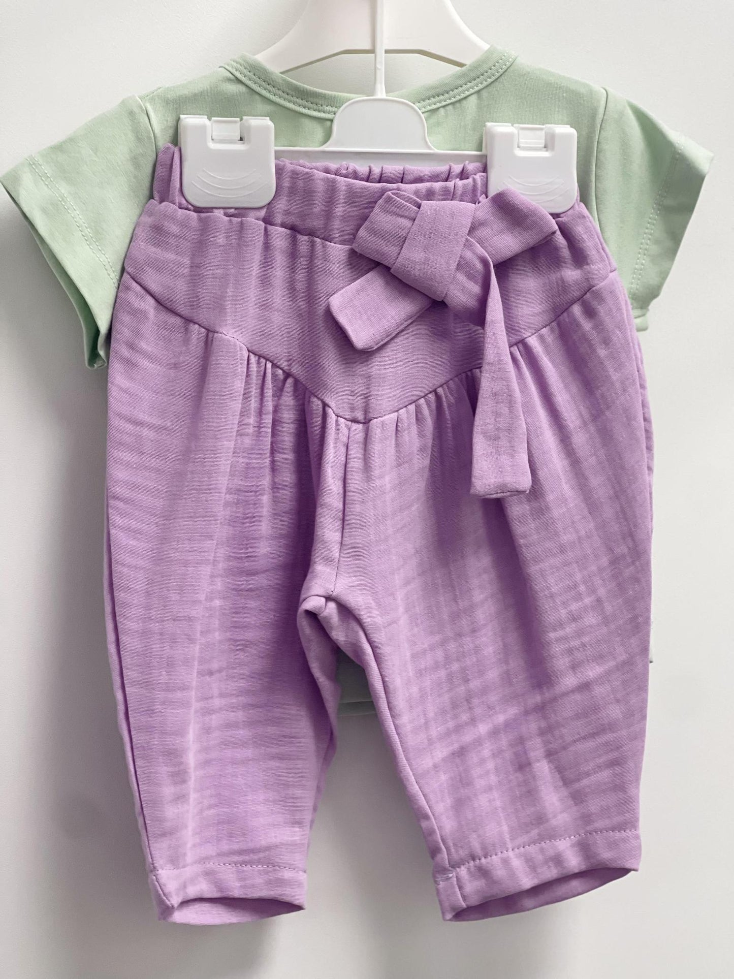 Baby Balloon Bear 2 Piece Set Top with Muslin Pants