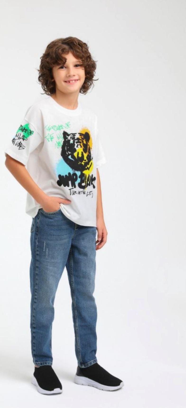 Tiger White Spray Tshirt