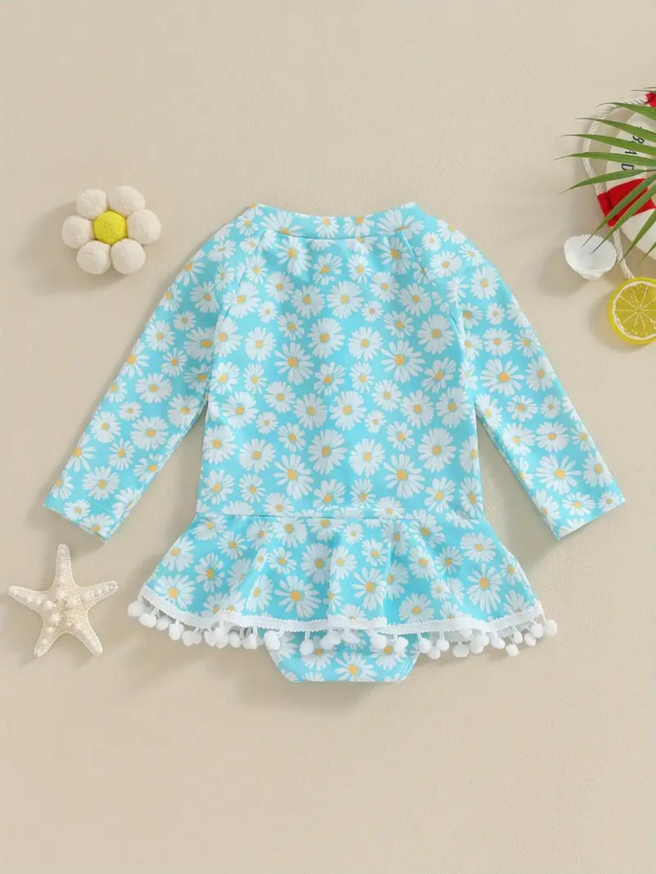 Girls Daisy Sun Protective Swimwear