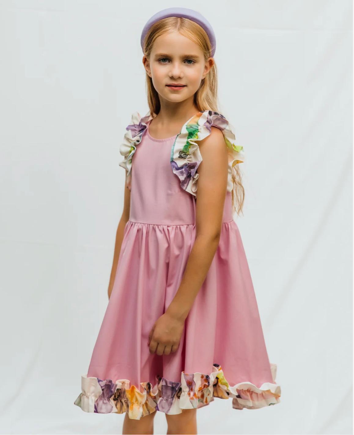 Sheshe Pink Powder Floral Ruffle