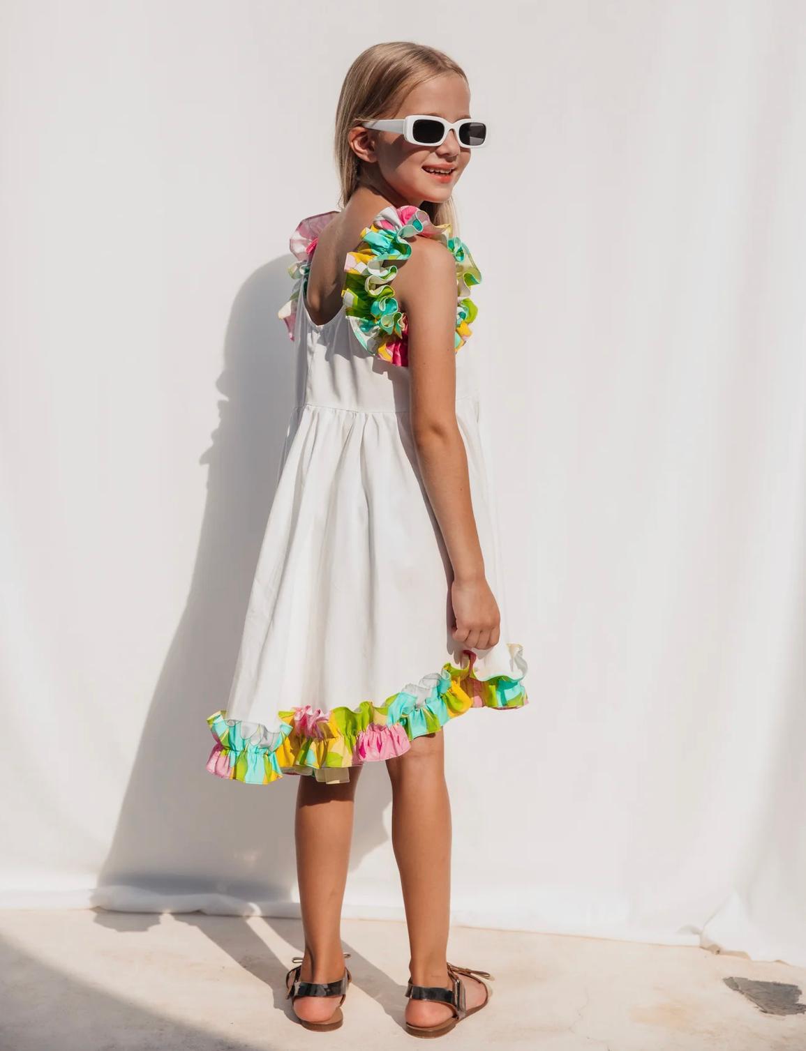 Sheshe Off White Floral Dress