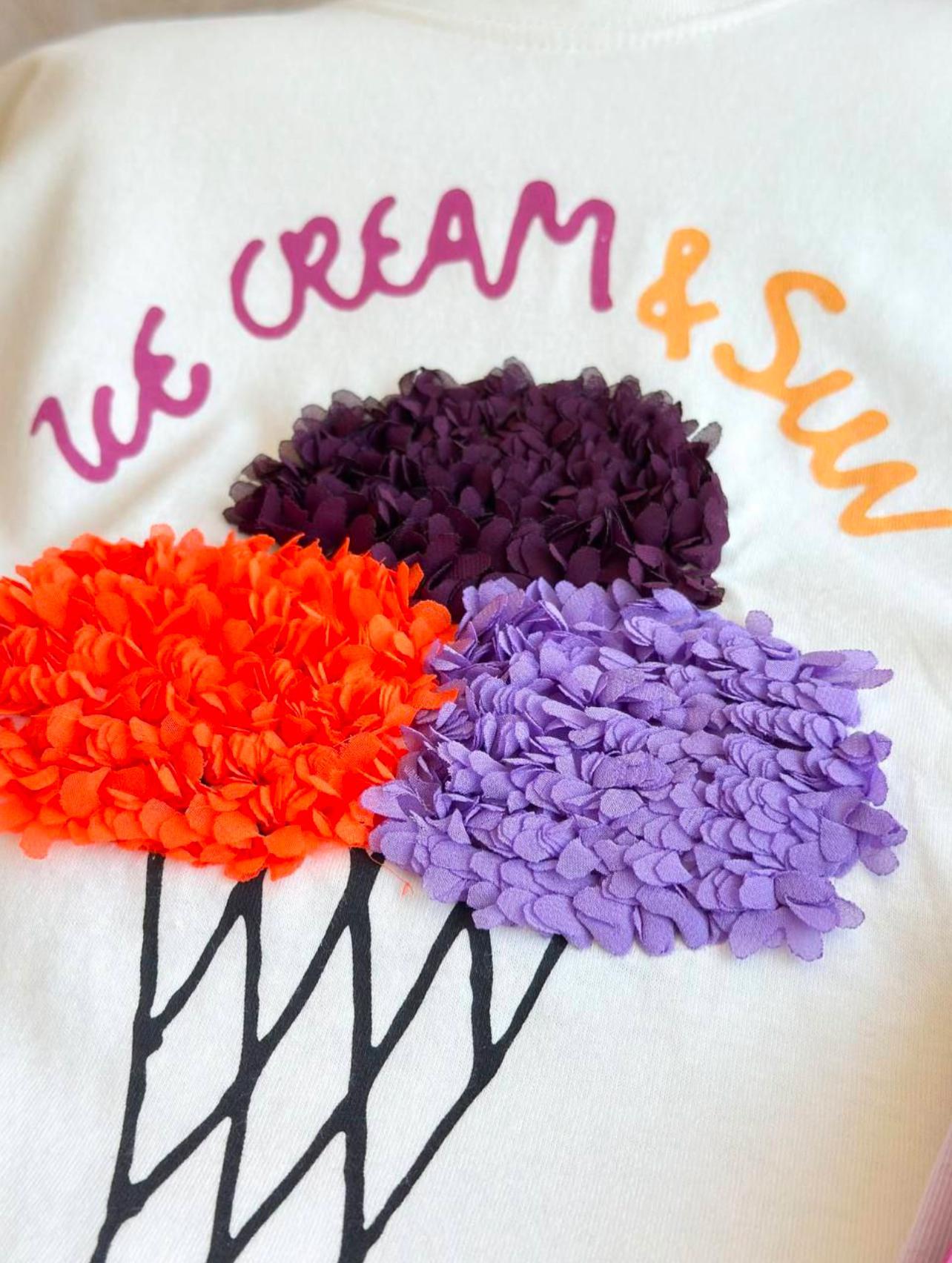 Ice Cream and Sun Tshirt and Leggings set